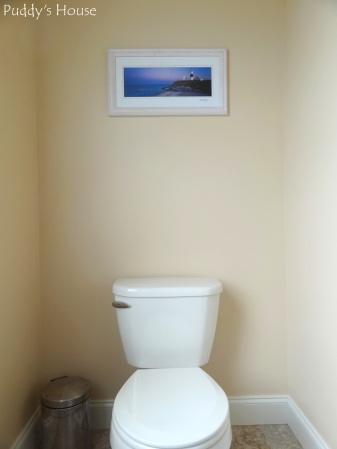 Master Bathroom - toilet area with thrifted art